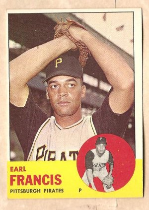 1963 Topps baseball card #303 Earl Francis EX Pittsburgh Pirates
