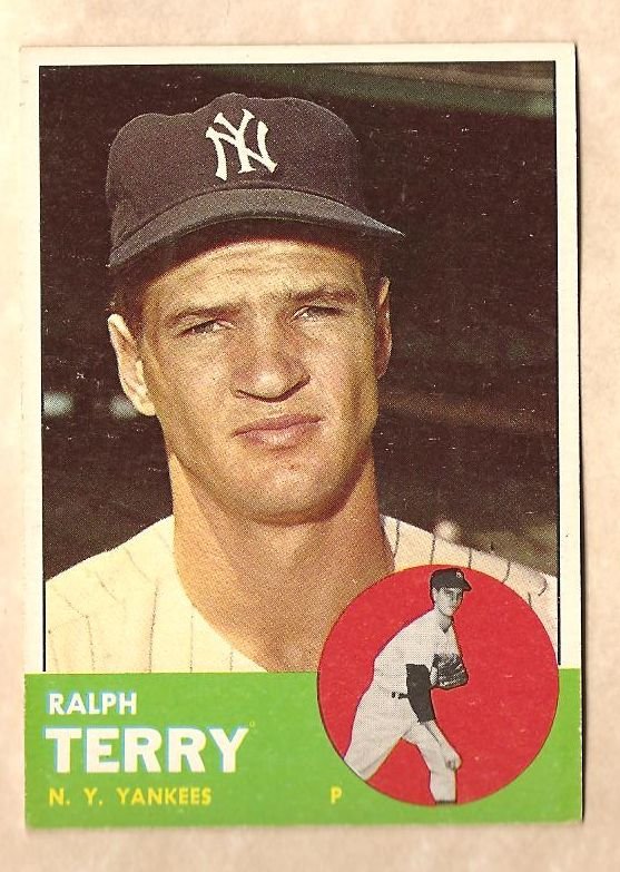 1963 Topps baseball card #315 Ralph Terry EX/NM New York Yankees