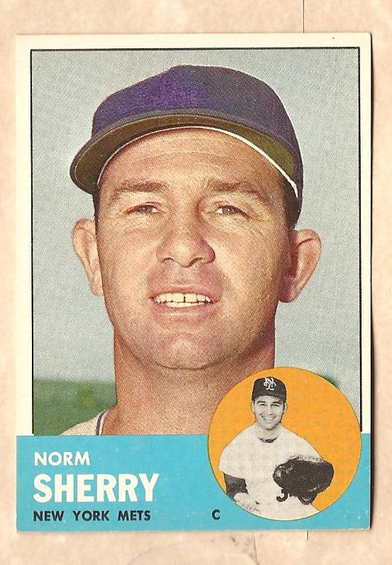 1963 Topps baseball card #316 Norm Sherry NM- New York Mets