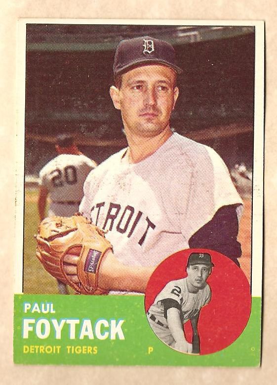 1963 Topps baseball card #327 Paul Foytack EX Detroit Tigers