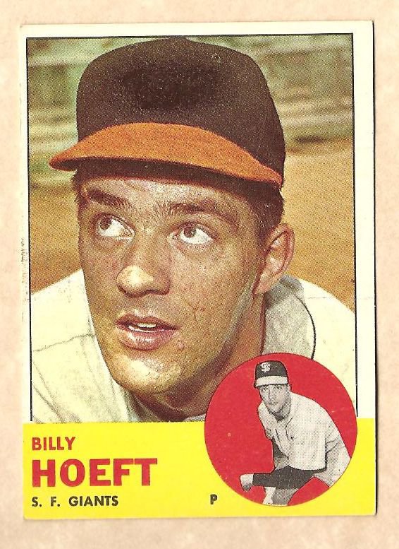 1963 Topps baseball card #346 Billy Hoeft EX San Francisco Giants
