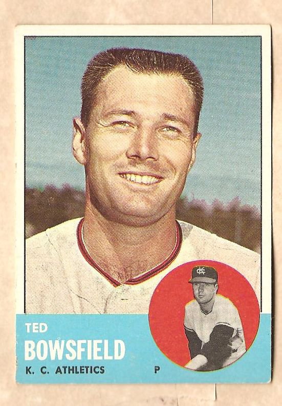 1963 Topps baseball card #339 Ted Bowsfield VG/EX Kansas City A's Athletics