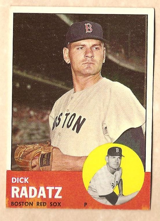 1963 Topps baseball card #363 Dick Radatz VG/EX Boston Red Sox