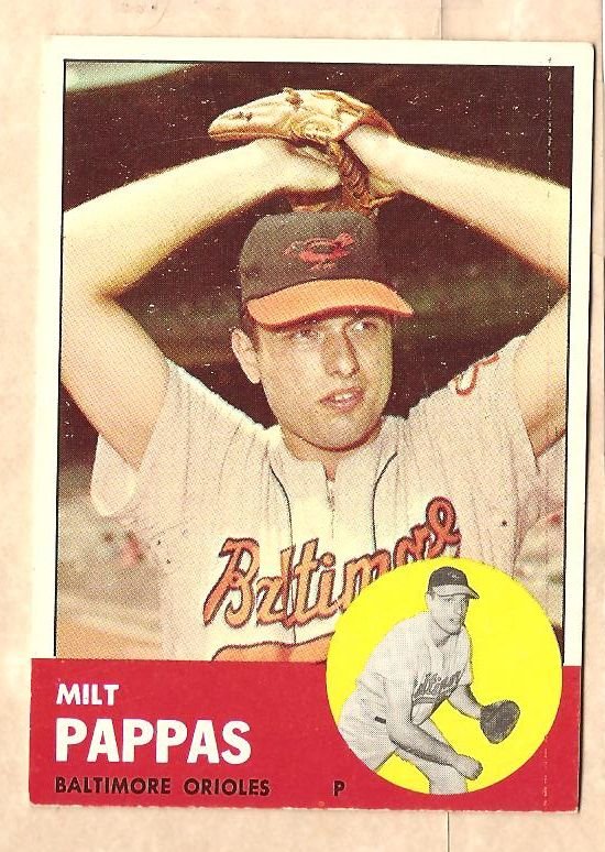 1963 Topps baseball card #358 Milt Pappas EX Baltimore Orioles