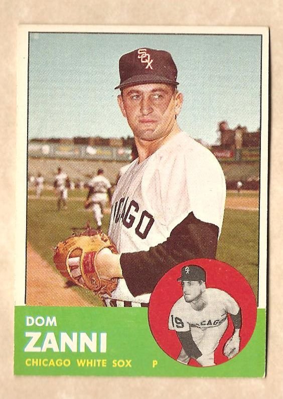 1963 Topps baseball card #354 Dom Zanni EX Chicago White Sox