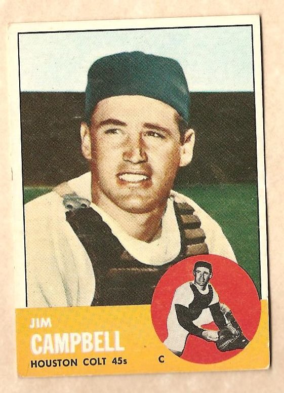 1963 Topps baseball card #373 Jim Campbell Vg Houston Colt 45's