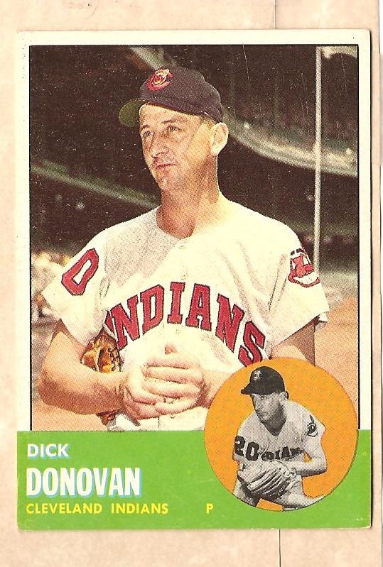 1963 Topps baseball card #370 Dick Donovan EX Cleveland Indians