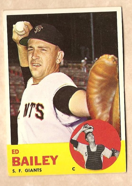 1963 Topps baseball card #368 Ed Bailey VG (rubber band mark) San Francisco Giants