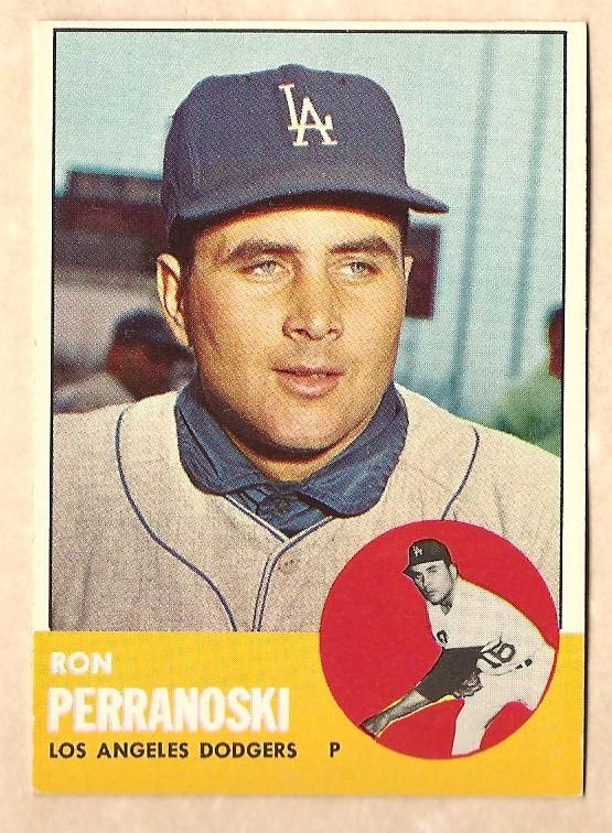 1963 Topps baseball card #403 Ron Perranoski NM/M Los Angeles Dodgers