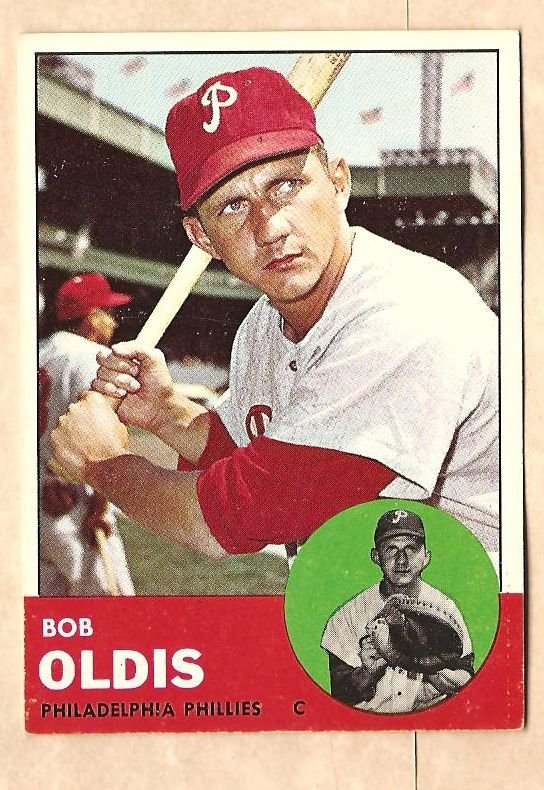 1963 Topps baseball card #404 Bob Oldis VG/EX Philadelphia Phillies