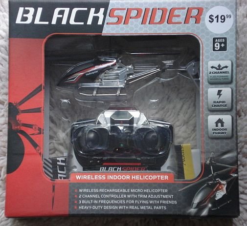 Black Spider Wireless RC remote control Helicopter MIB w/ metal parts, 2 channel, 3 frequencies