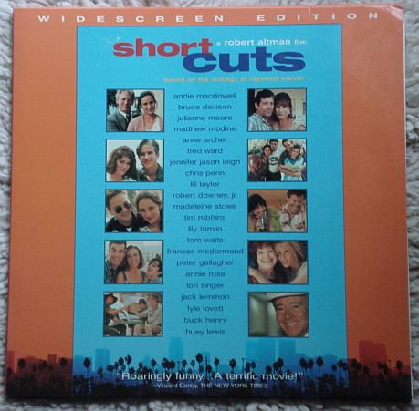Short Cuts Laserdisc (laser disc) movie Robert Downey Jr. Tim Robbins Jack Lemmon 2 disc set