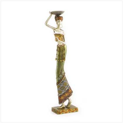 MASAI WOMAN WITH TRAY FIGURINE