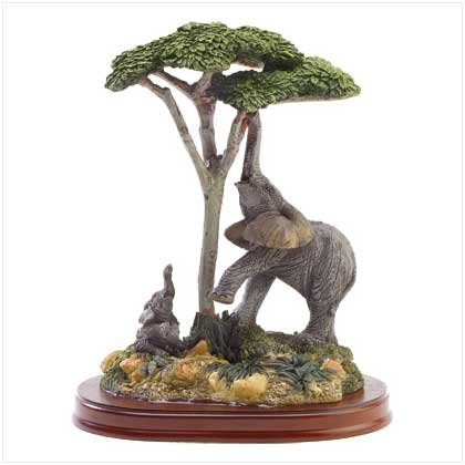 ELEPHANT AND CHILD FIGURINE
