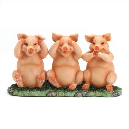 NO EVIL PIGS HERE