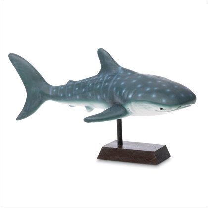 CERAMIC SHARK FIGURINE ON BASE