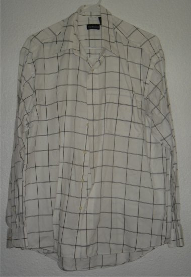VanHeusen button front shirt sz Large 16 16-1/2 00220