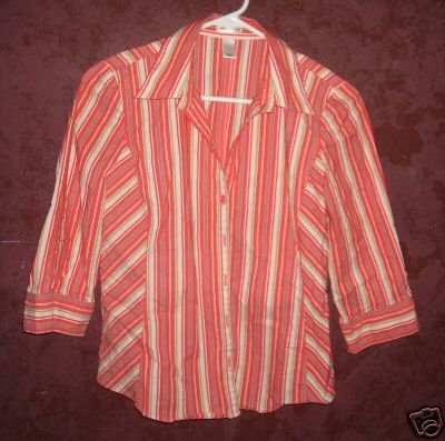 Old Navy button front shirt womens sz Small perfect fit 00406