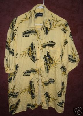 Puritan button front shirt mens sz Large 00436
