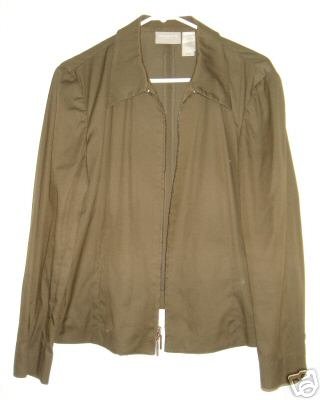 Liz Claiborne jacket shirt sz 12 00448