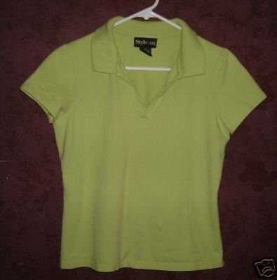 Style & Co polo style shirt sz Medium 00476