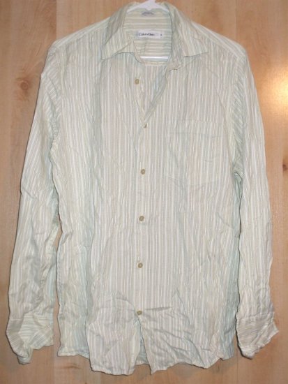 Calvin Klein button front shirt sz Medium mens 001231