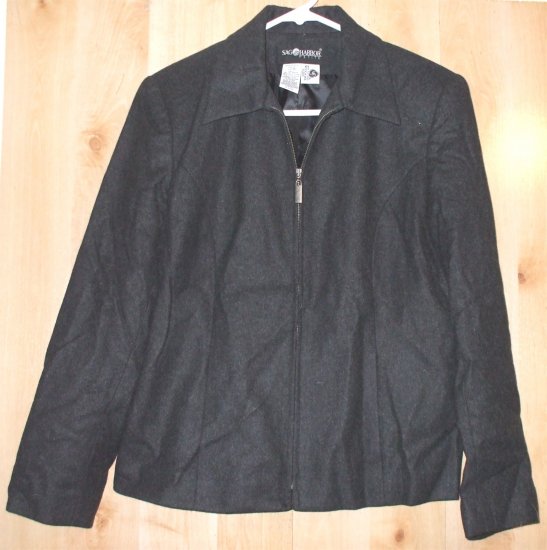 Sag Harbor blazer shirt jacket sz 10 womens Petite 001315