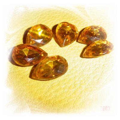 Vintage Swarovski Gem Stones â Topaz Pears - Free Shipping