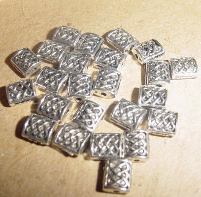 Ornate Square Pillow Spacer Beads - Free Shipping
