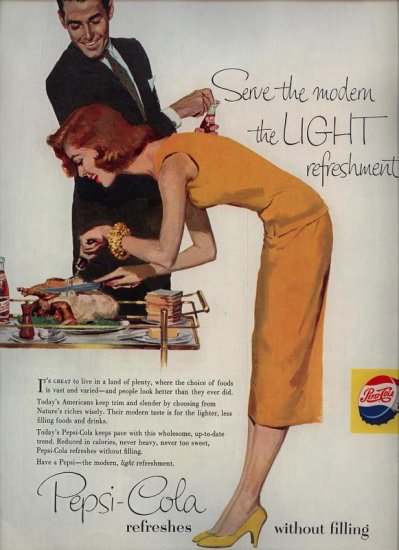 Vintage 1956 Social Event pepsi Cola AD