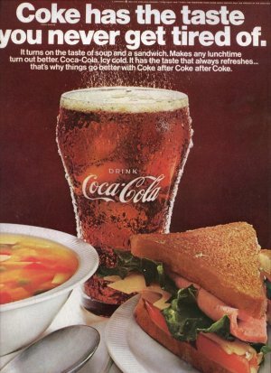 Vintage 1967 Coca Cola Bottle Glass Print Coke AD