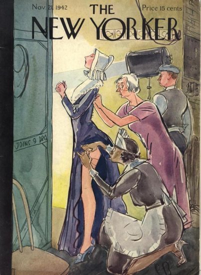 New Yorker Magazine COVER only 11 21 42 Theater Backstage PB