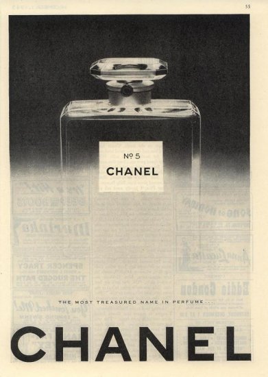 Original Vintage 1945 Chanel No 5 Classic Bottle AD