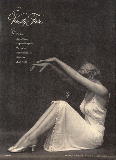 Vintage 1950 Vanity Fair Lingerie AD