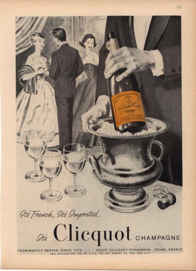 Vintage Advertising 1959 Veuve Clicquot Ponsardin Champagne vintage ad