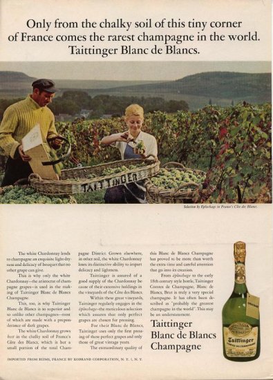 Vintage 1964 Tattinger Brut Champagne 1959 AD