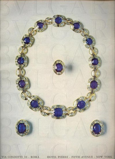 Vintage 1975 BVLGAR Jewelry Print AD
