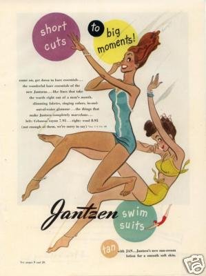 Vintage 1945 Jantzen Swimsuit Hurst Art AD