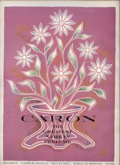 Vintage 1960 Caron Perfume AD