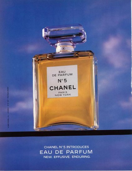 1986 Classic Bottle Color Chanel No 5 AD