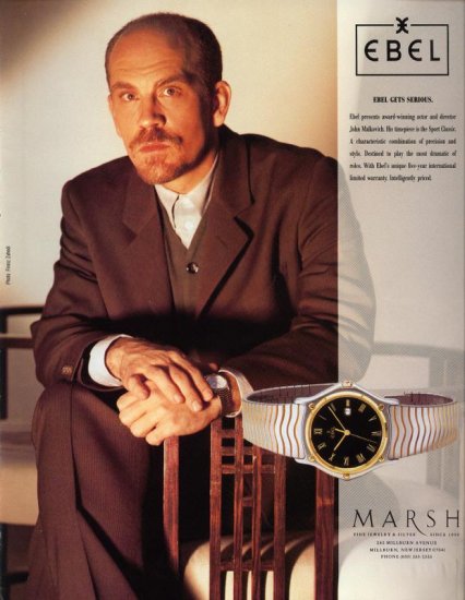 1993 John Malkovich Ebel Watch Marsh AD