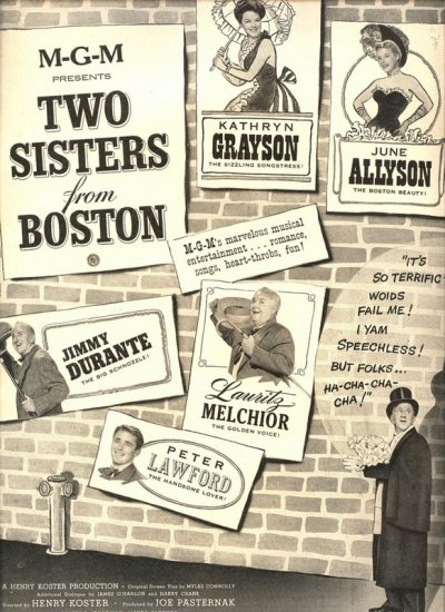 Vintage 1946 Two Sisters from Boston Movie Promo AD