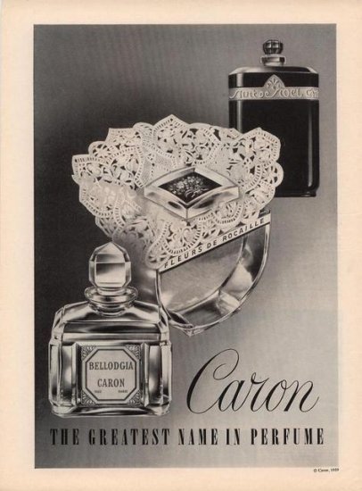 Vintage 1961 Caron Perfume Print AD