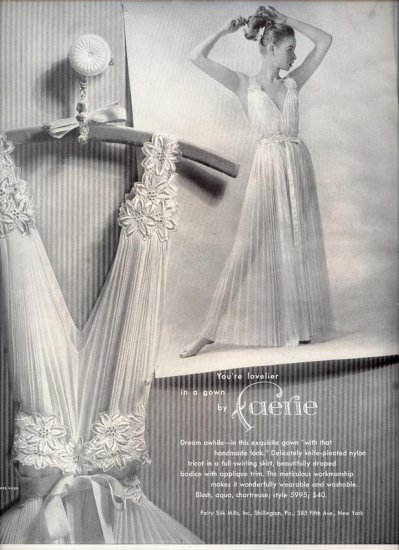 Vintage 1953 Faerie Slip Lingerie Nightgown AD