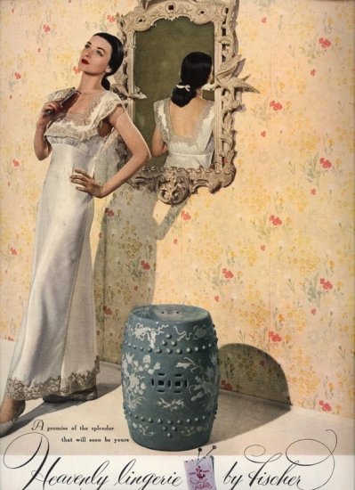 Vintage 1945 Heavenly Lingerie by Fischer AD