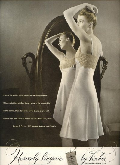 Vintage 1944 Fischer Lingerie Slip Real Photo AD