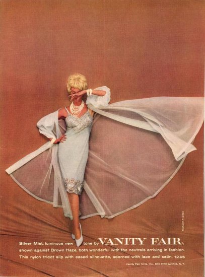 Vintage 1959 Vanity Fair Night Gown Avedon Color Photo AD