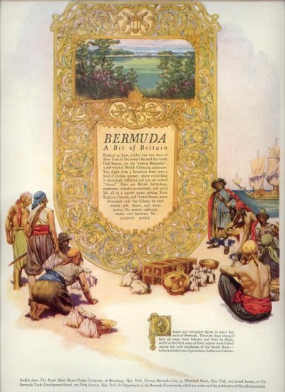 Vintage 1927 Bermuda Travel AD