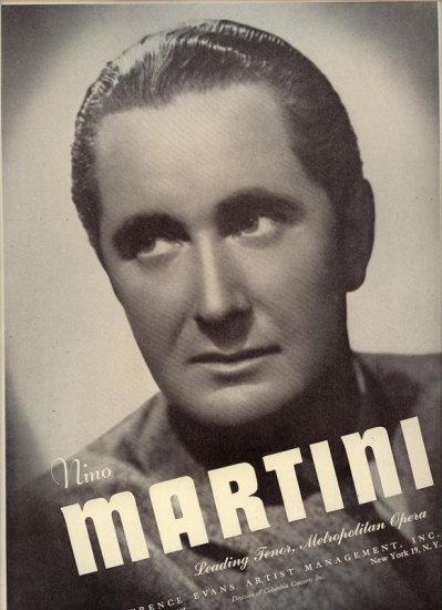 Vintage 1945 Nino Martini Opera Music Promo AD