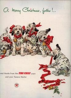 Vintage 1952 Dalmation Puppies Dog Texaco Gas AD